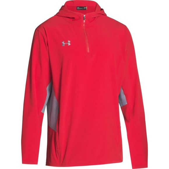 Under Armour Other - Under Armour Men's Red Squad Woven 1/4 Jacket